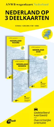 Omslag van Wegenkaart Nederland Set Noord-Midden-Zuid