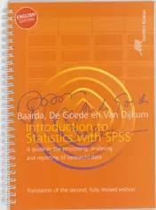 Omslag van Introduction to statistics with SPSS