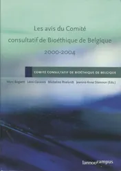 Omslag van comite consultatif de bioethique de Belgique les avis 2000-2004