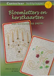 Omslag van Bloemletters en kerstkaarten met borduren op papier
