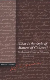Omslag van What is the Style of Matters of Concern?