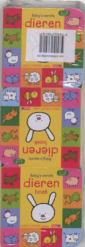 Omslag van Lange oortjes baby's eerste dierenboek set 3 ex