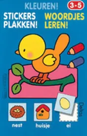 Omslag van Stickers plakken! Woordjes leren! pakket 2x12 delen a 3,95 3-5 jaar