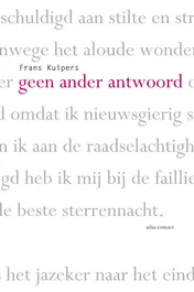 Omslag van Geen ander antwoord