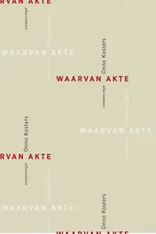 Omslag van Waarvan akte