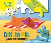 Omslag van Dikkie Dik gaat zwemmen puzzelboek