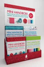 Omslag van Display mini handboek breien, haken, naaien en kleding maken