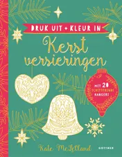 Omslag van Druk uit + kleur in - Kerstversieringen