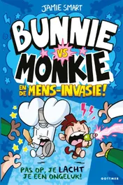 Omslag van Bunnie vs Monkie en de mens-invasie!