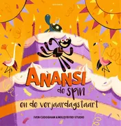 Omslag van Anansi de spin en de verjaardagstaart