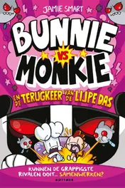 Omslag van Bunnie vs Monkie en de terugkeer van de Lijpe Das