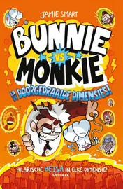 Omslag van Bunnie vs Monkie en de doorgedraaide dimensies!