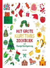 Omslag van Het grote Kerstmis-zoekboek van Rupsje Nooitgenoeg