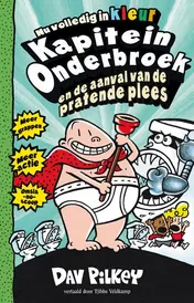 Omslag van Kapitein Onderbroek en de aanval van de pratende plees