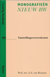 Omslag van Vaststellingsovereenkomst