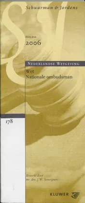 Omslag van Wet Nationale ombudsman
