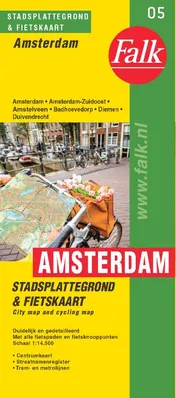 Omslag van Falk stadsplattegrond & fietskaart Amsterdam