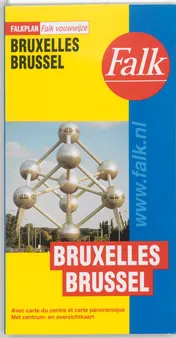 Omslag van Brussel plattegrond Falk-vouwwijze