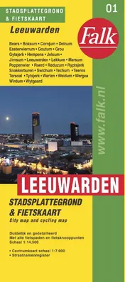 Omslag van Leeuwarden stadsplattegrond & fietskaart