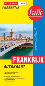 Omslag van Falk autokaart Frankrijk classic