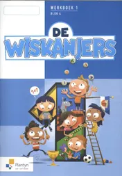 Omslag van De Wiskanjers 1 Werkboek Blok 4 - Editie 2018