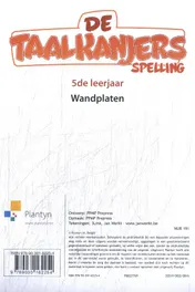 Omslag van De Taalkanjers Spelling 5 Wandplaten