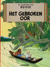 Omslag van Het gebroken oor Kuifje a5 formaat