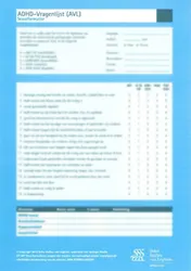 Omslag van ADHD-vragenlijst (AVL) - scoreformulieren