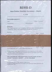 Omslag van BDHI-D Buss-Durkee Hostility Inventory-Dutch Formulieren