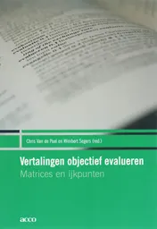 Omslag van Vertalingen objectief evalueren