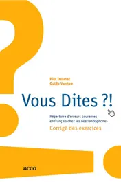 Omslag van Corrige des exercices
