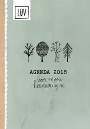 Omslag van LUV Agenda 2018 voor mooie herinneringen