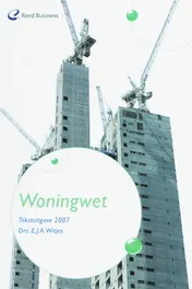 Omslag van Woningwet tekstuitgave 2007