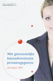 Omslag van Wet gemeentelijke basisadministratie persoonsgegevens