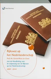 Omslag van Rijkswet op het Nederlanderschap 2009-2010