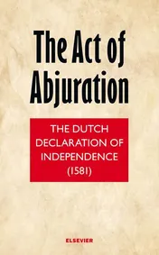 Omslag van The act of abjuration