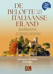 Omslag van De belofte van het Italiaanse eiland - Grote Letter Uitgave