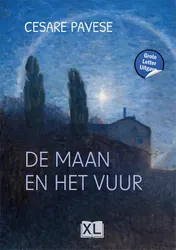 Omslag van De maan en het vuur - Grote Letter Uitgave