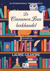 Omslag van De Cinnamon Bun boekhandel - Grote Letter Uitgave