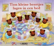 Omslag van Tien kleine beertjes lagen in een bed