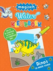 Omslag van Waterkleurboek Dino's en andere figuren