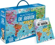 Omslag van De Aarde - puzzel 200 stukjes en boek