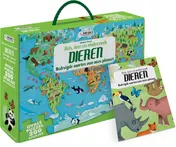 Omslag van Dieren - puzzel 200 stukjes en boek