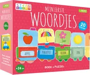Omslag van Puzzeltrein 20 stukjes en boek - Mijn eerste woordjes