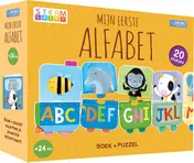 Omslag van Puzzeltrein 20 stukjes en boek - Mijn eerste alfabet