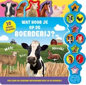 Omslag van Wat hoor je op de boerderij - geluidenboek