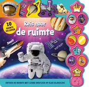 Omslag van Reis naar de ruimte - geluidenboek 10 ruimtegeluiden