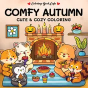 Omslag van Comfy autumn - Coloring Book Cafe