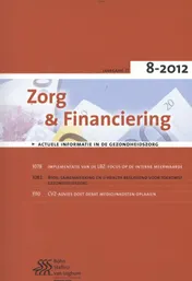 Omslag van Zorg en financiering 8-2012