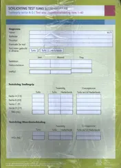 Omslag van Schlichting Test Turks Scoreformulier